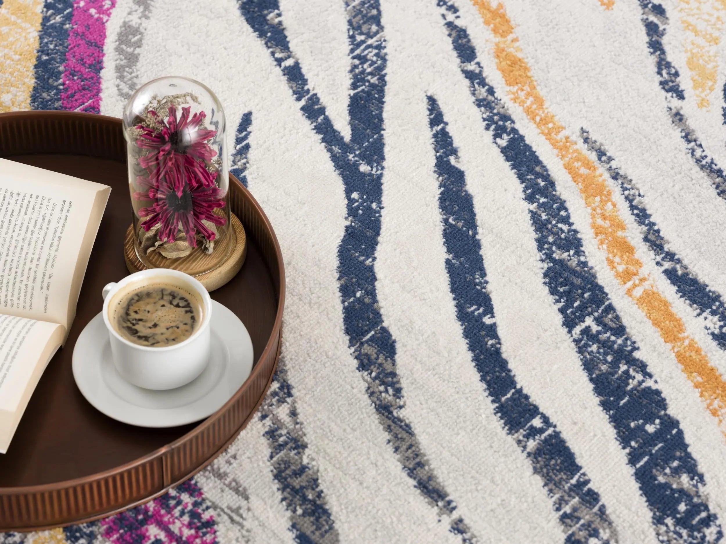 2' X 3' Blue And Gold Abstract Area Rug Homeroots Home Decor