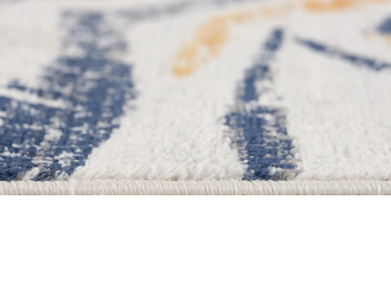 2' X 3' Blue And Gold Abstract Area Rug Homeroots Home Decor
