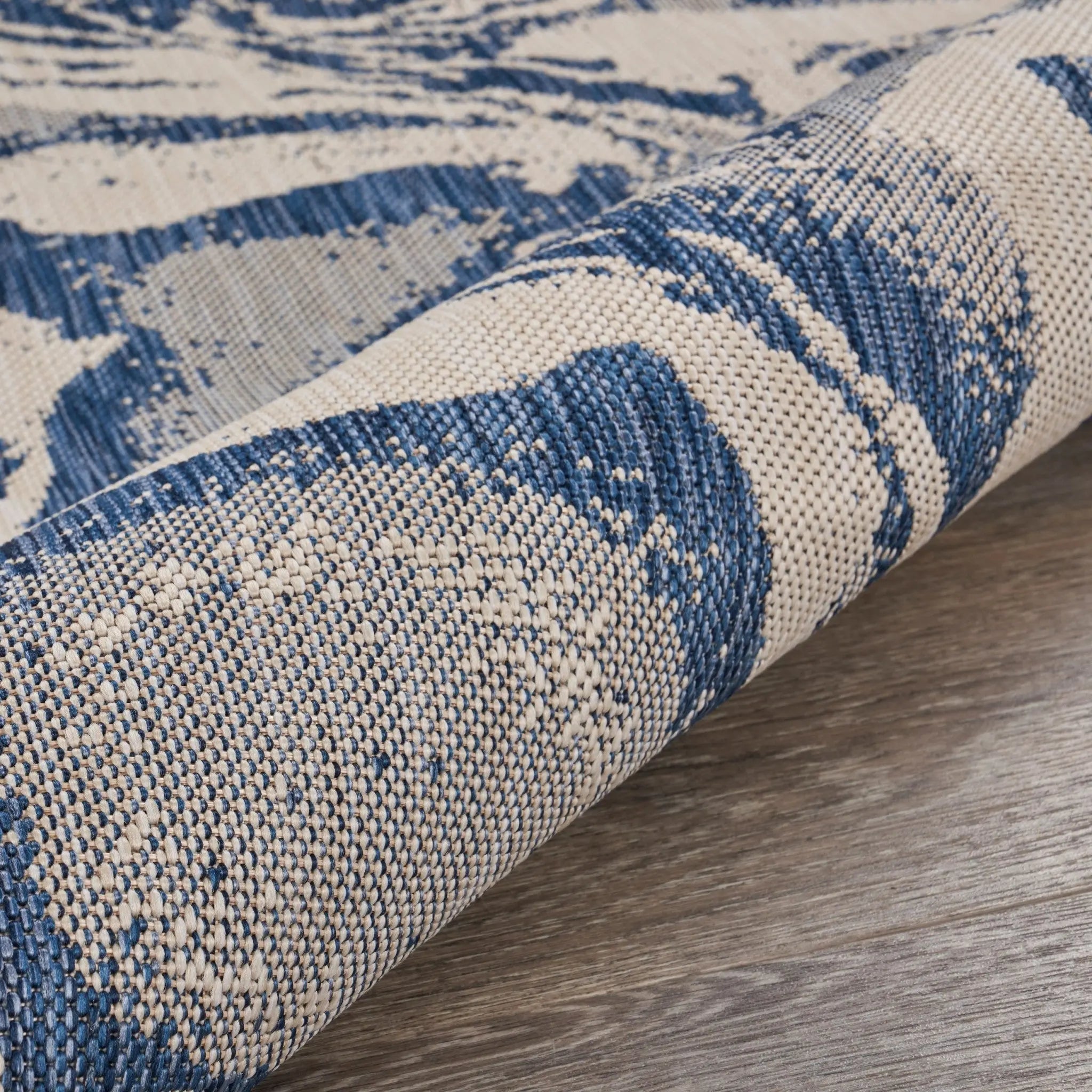 2' X 3' Blue And Gray Indoor Outdoor Area Rug Homeroots Outdoor