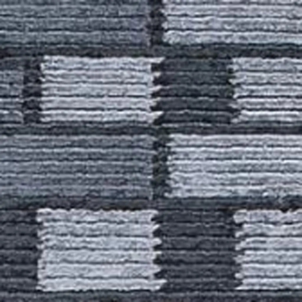2' X 3' Blue And Gray Striped Hand Knotted Area Rug Homeroots Home Decor
