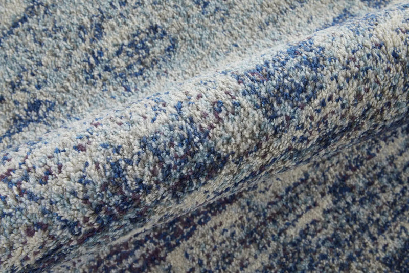 2' X 3' Blue And Ivory Abstract Area Rug Homeroots Home Decor
