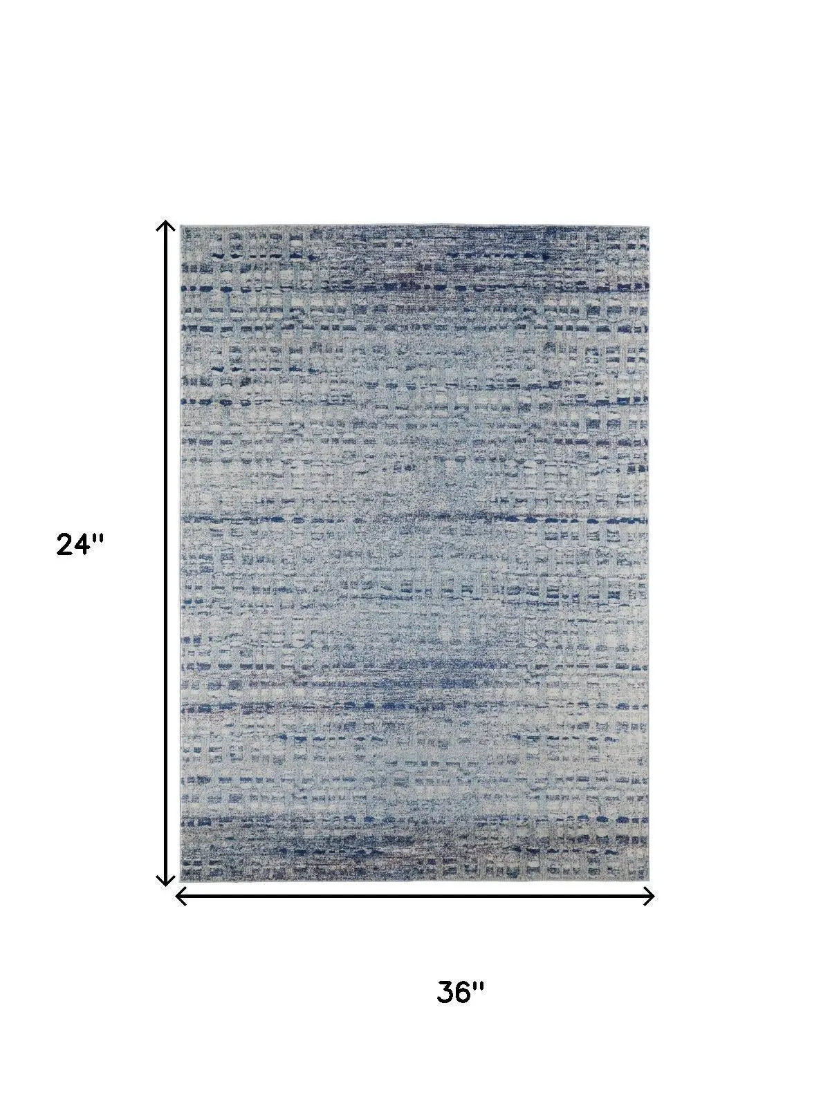 2' X 3' Blue And Ivory Abstract Area Rug Homeroots Home Decor