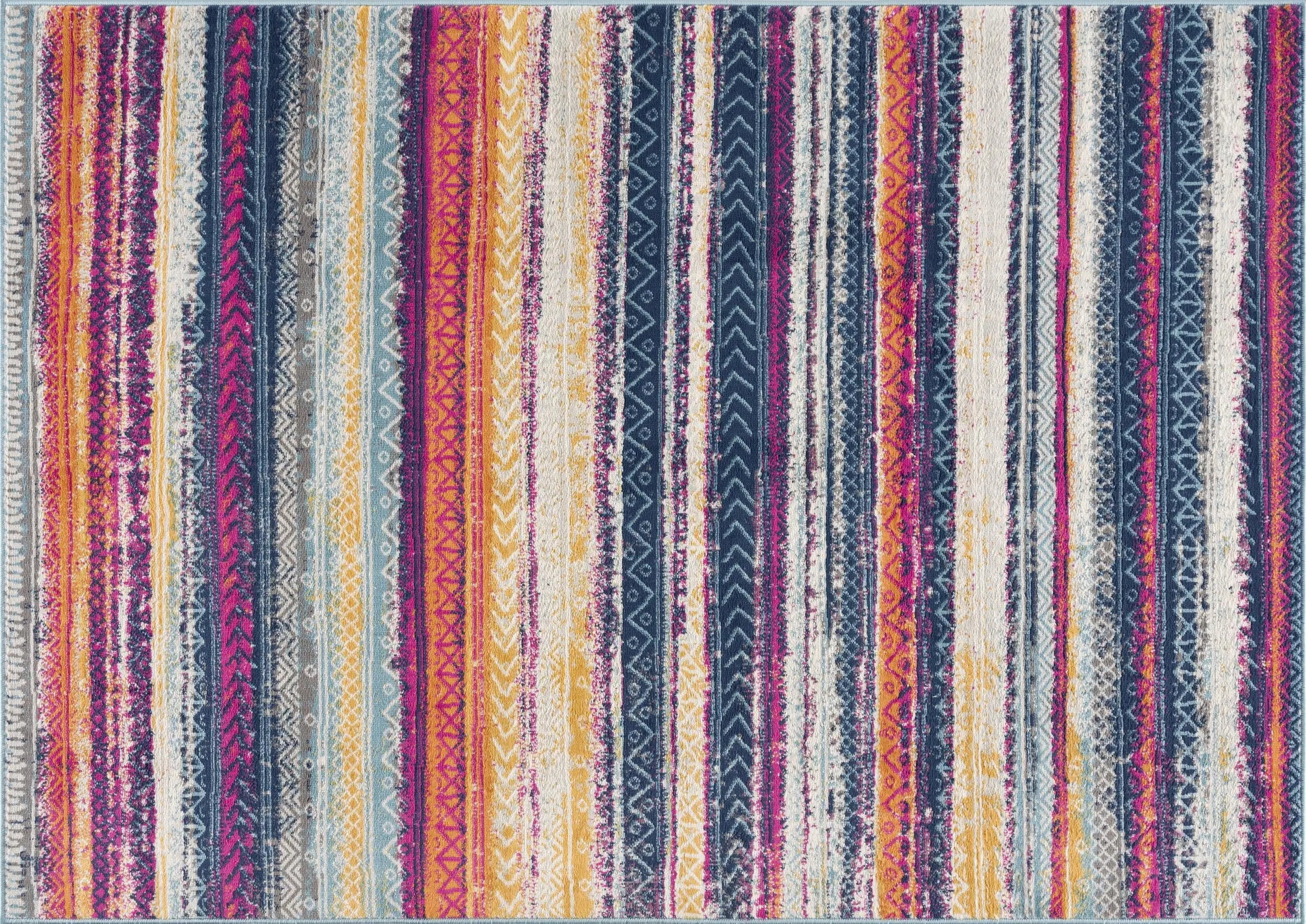 2' X 3' Blue And Ivory Abstract Area Rug Homeroots Home Decor