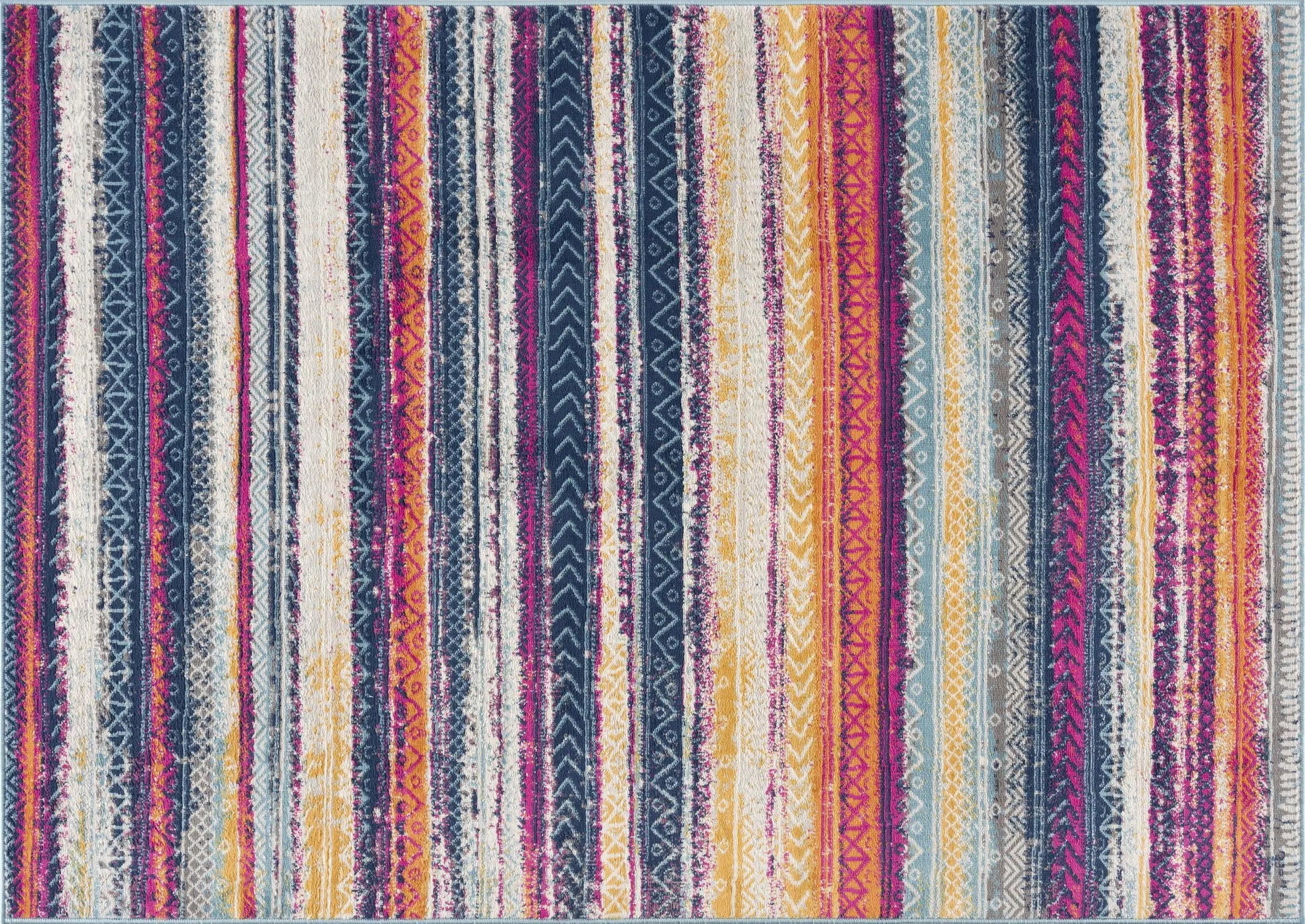 2' X 3' Blue And Ivory Abstract Area Rug Homeroots Home Decor
