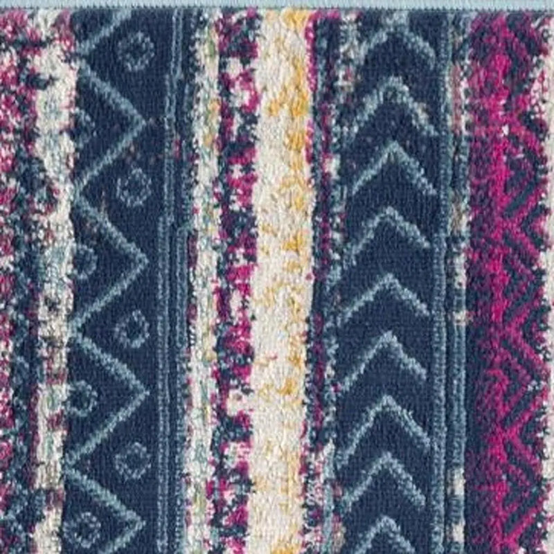 2' X 3' Blue And Ivory Abstract Area Rug Homeroots Home Decor