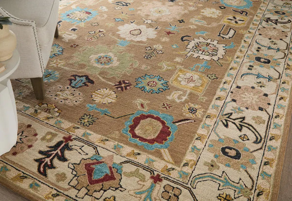 2' X 3' Blue And Ivory Wool Floral Hand Tufted Area Rug Homeroots Home Decor