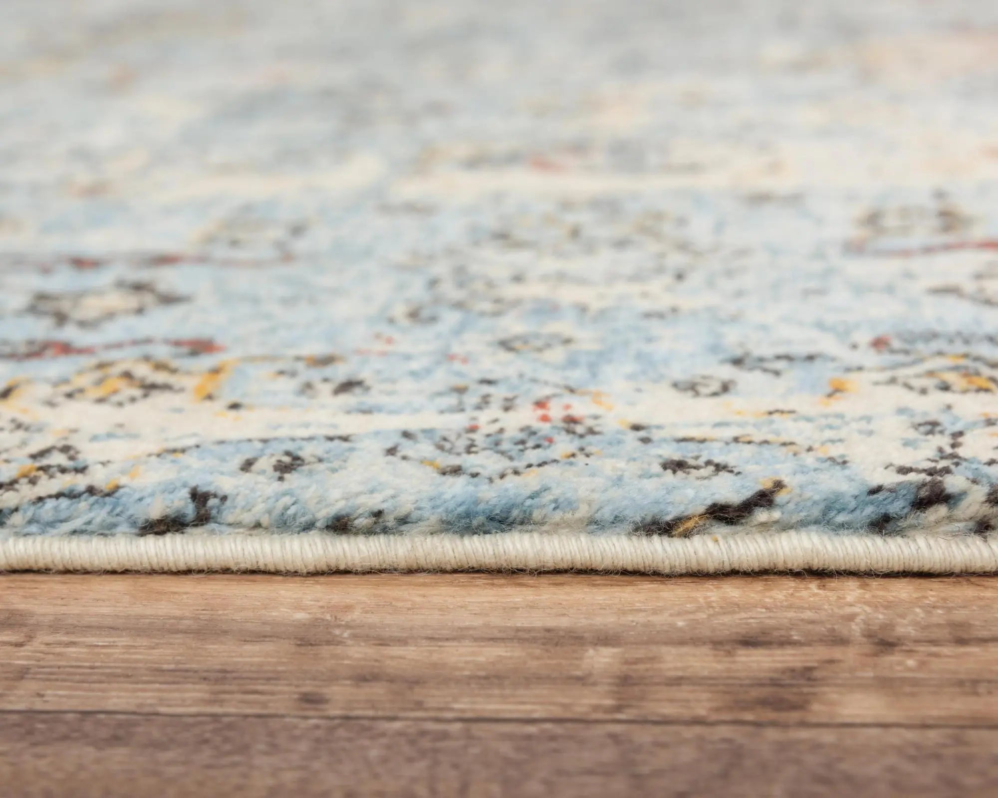 2' X 3' Blue Beige And Ivory New Zealand Lambs Wool Oriental Hand Carved Handmade Area Rug Homeroots Home Decor