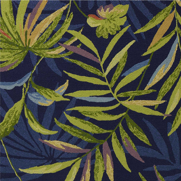 2' X 3' Blue Floral Handmade Indoor Outdoor Area Rug Homeroots Outdoor
