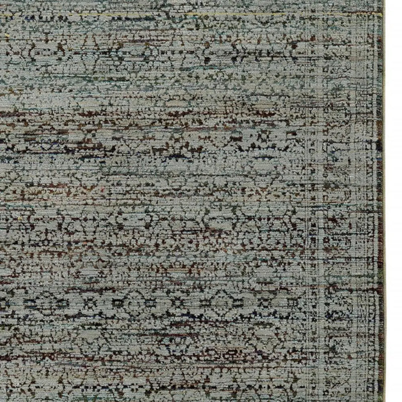 2' X 3' Blue Green Oriental Power Loom Area Rug Homeroots Home Decor