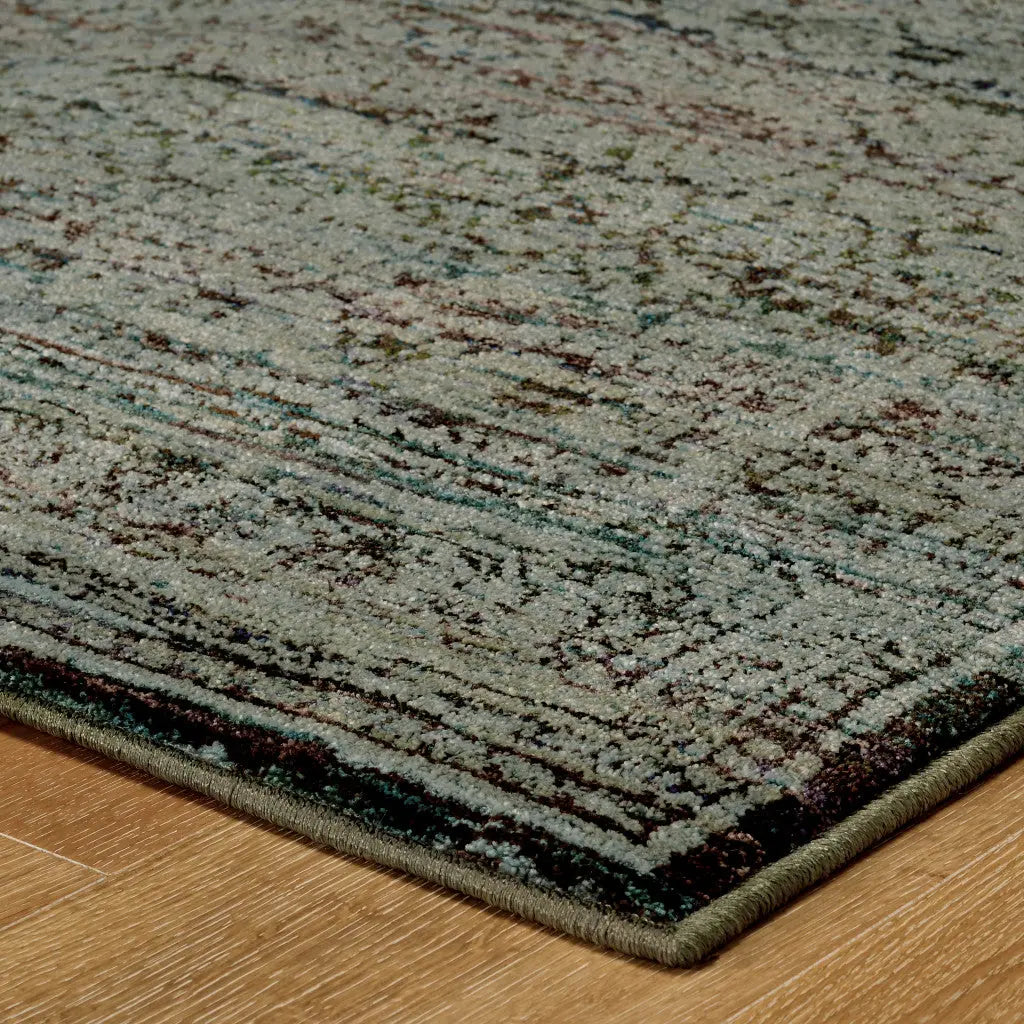 2' X 3' Blue Green Oriental Power Loom Area Rug Homeroots Home Decor