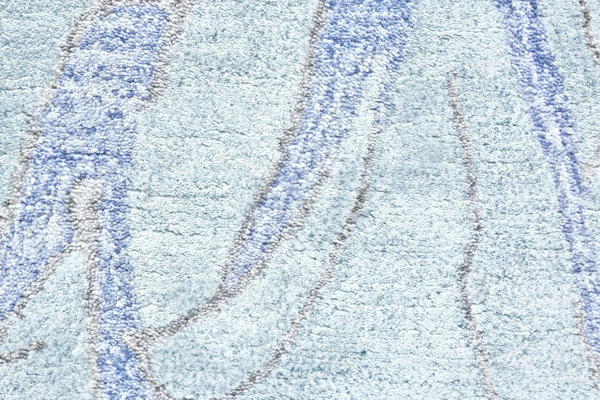 2' X 3' Blue White And Ivory Abstract Hand Tufted Area Rug Homeroots Home Decor