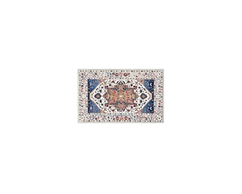 2' X 3' Blue White And Terra Cotta Oriental Washable Area Rug Homeroots Home Decor