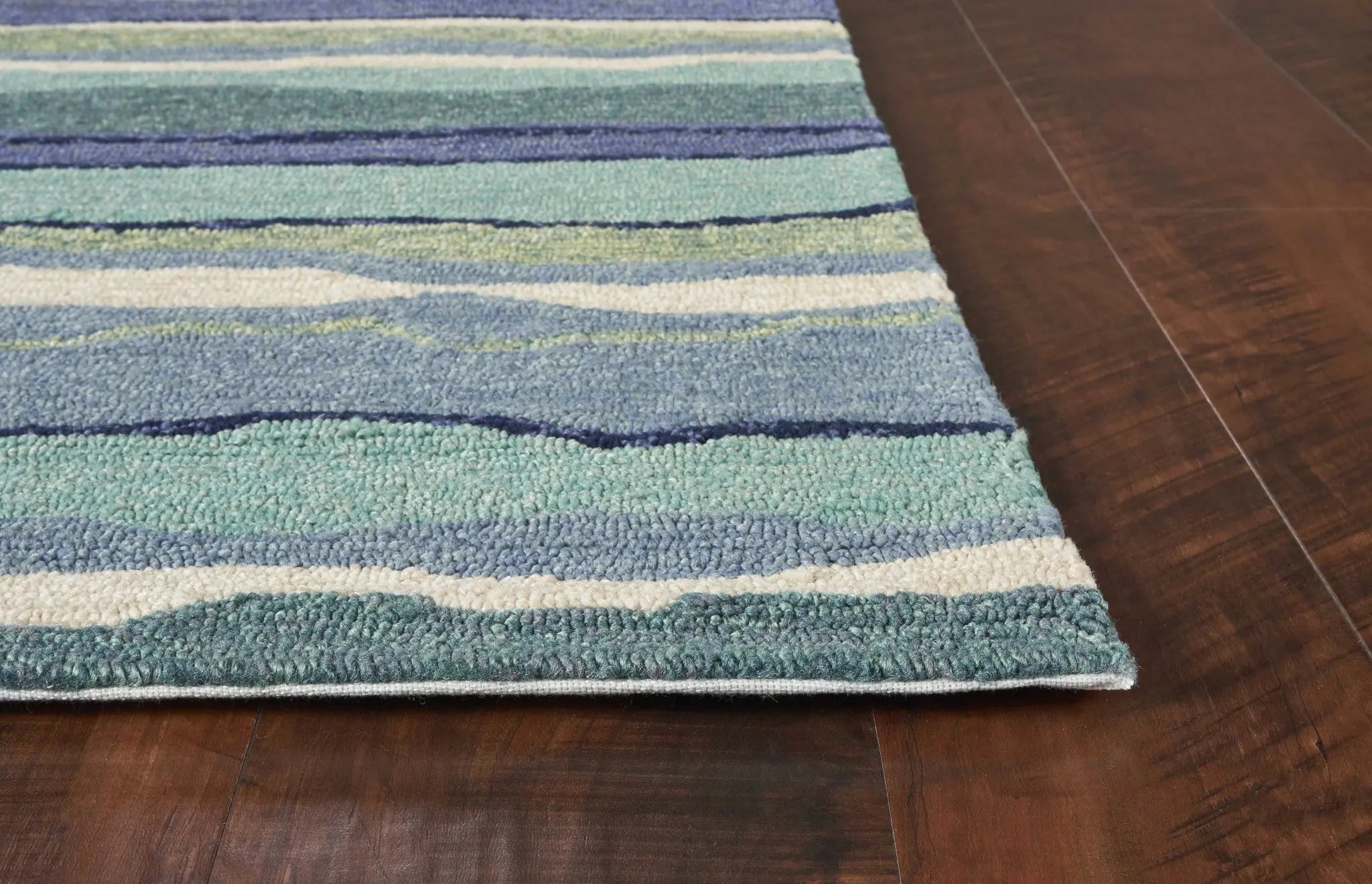 2' X 3' Blue and Ivory Abstract Handmade Indoor Outdoor Area Rug Homeroots Outdoor