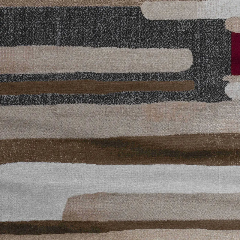 2' X 3' Brown And Red Abstract Area Rug Homeroots Home Decor
