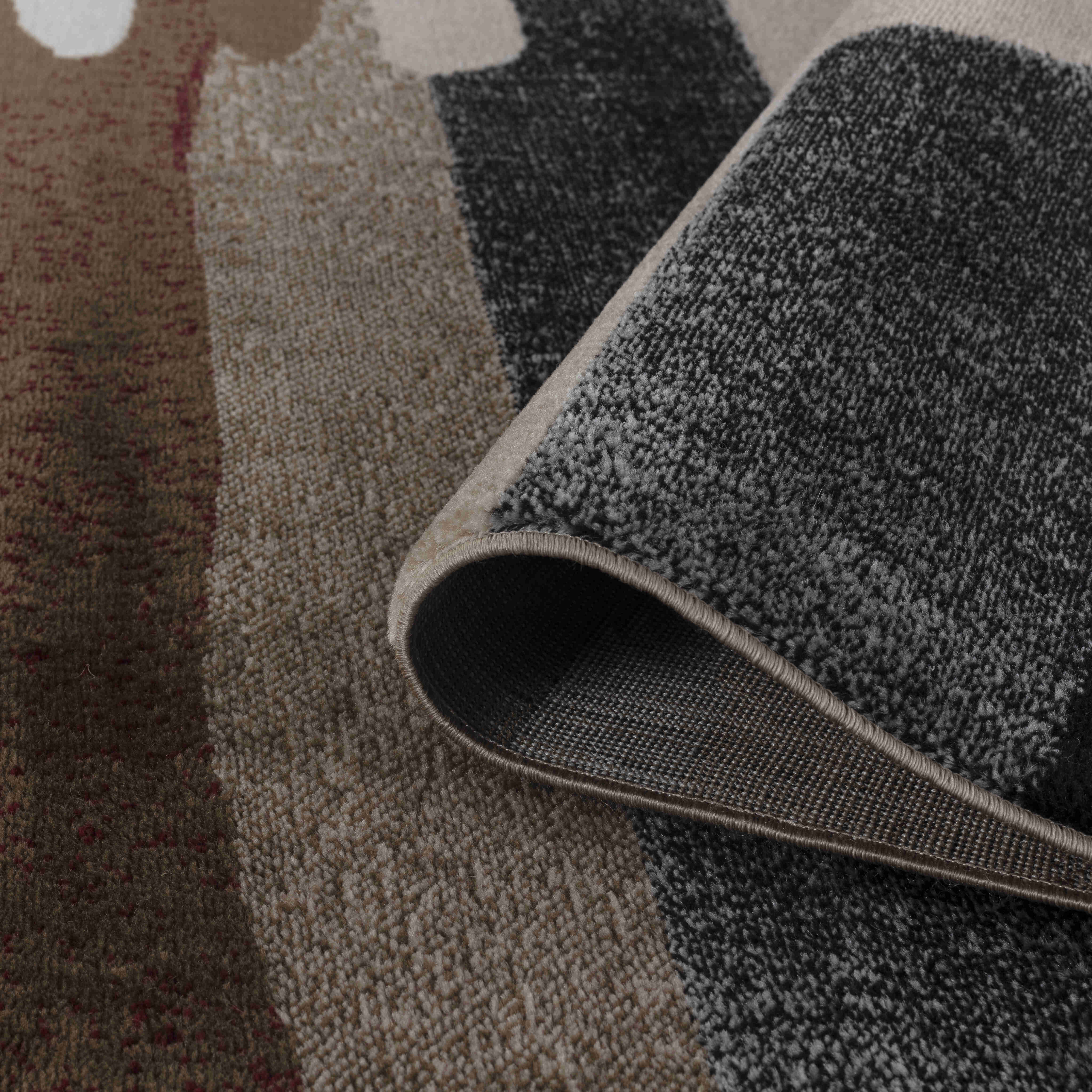 2' X 3' Brown And Red Abstract Area Rug Homeroots Home Decor