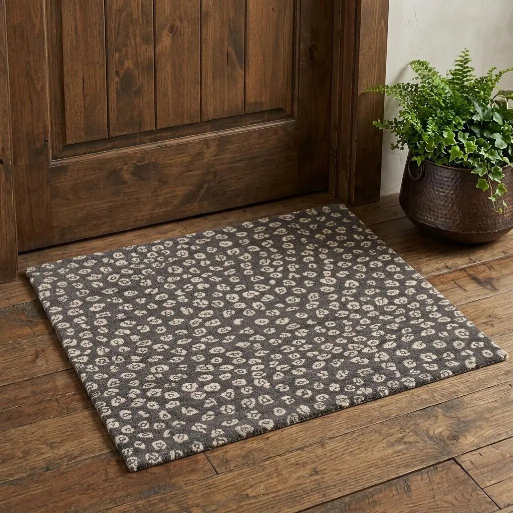 2' X 3' Brown And Tan Wool Animal Print Hand Knotted Area Rug Homeroots Home Decor