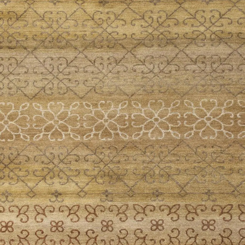 2' X 3' Brown And Tan Wool Geometric Hand Knotted Area Rug Homeroots Home Decor