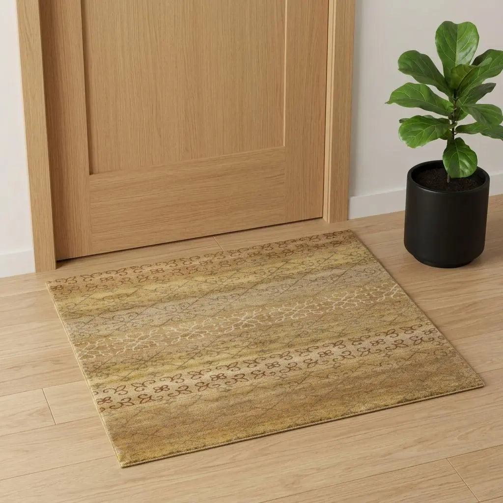 2' X 3' Brown And Tan Wool Geometric Hand Knotted Area Rug Homeroots Home Decor