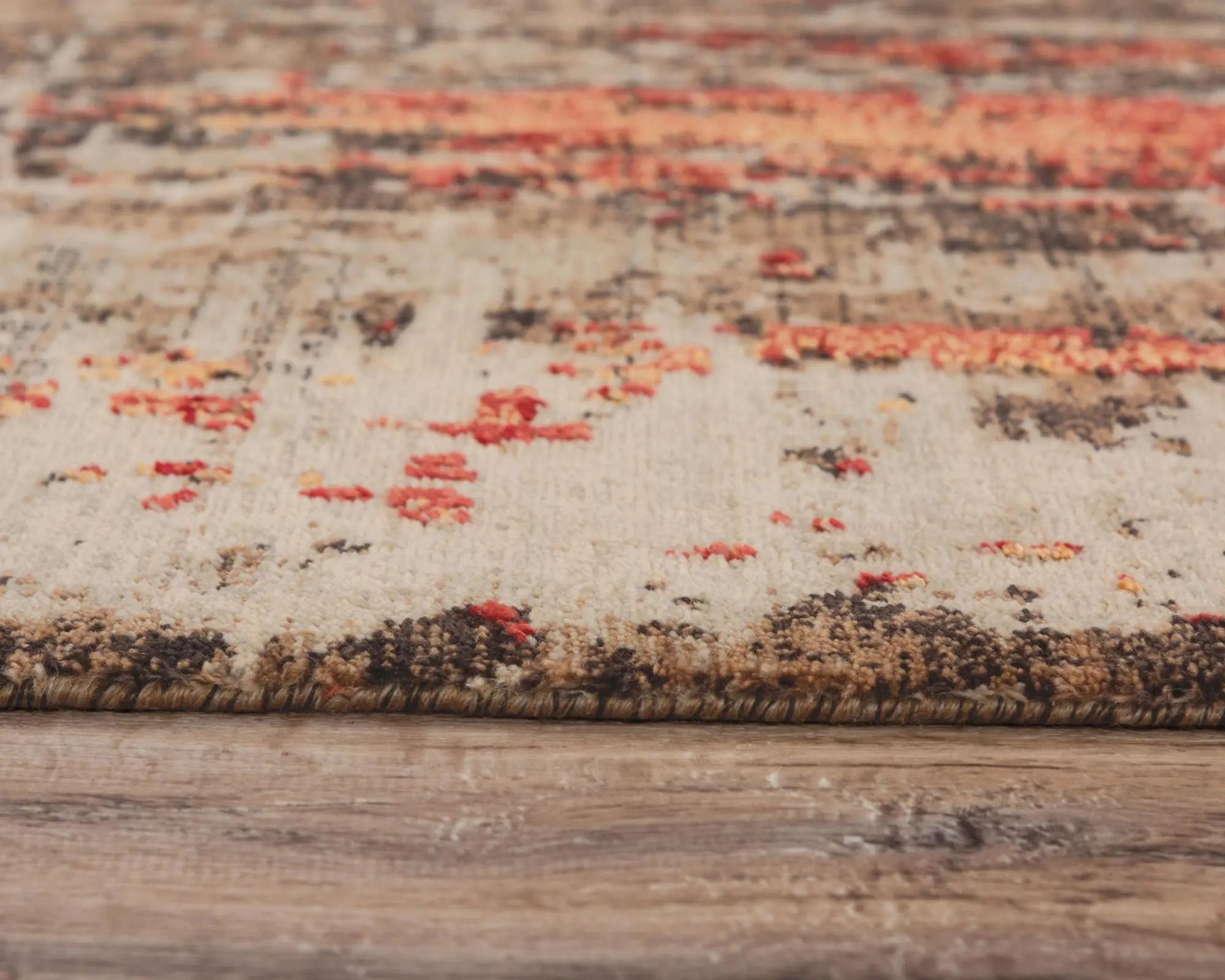 2' X 3' Brown Beige And Apricot New Zealand Lambs Wool Abstract Hand Carved Handmade Area Rug Homeroots Home Decor