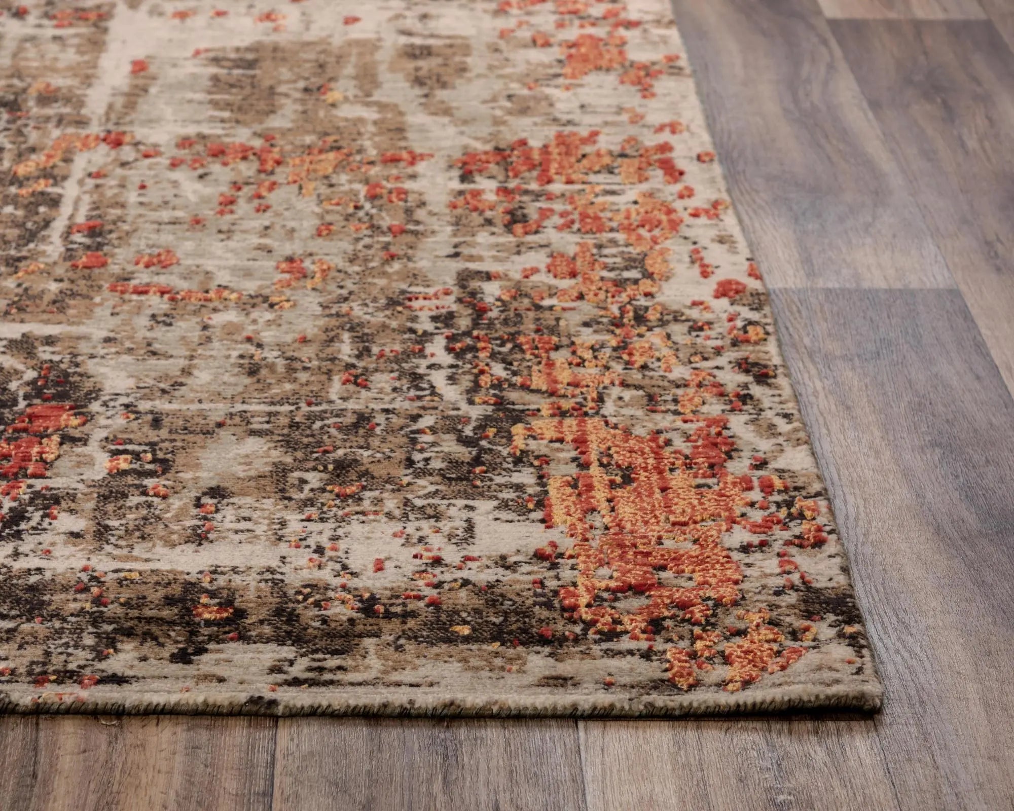 2' X 3' Brown Beige And Apricot New Zealand Lambs Wool Abstract Hand Carved Handmade Area Rug Homeroots Home Decor