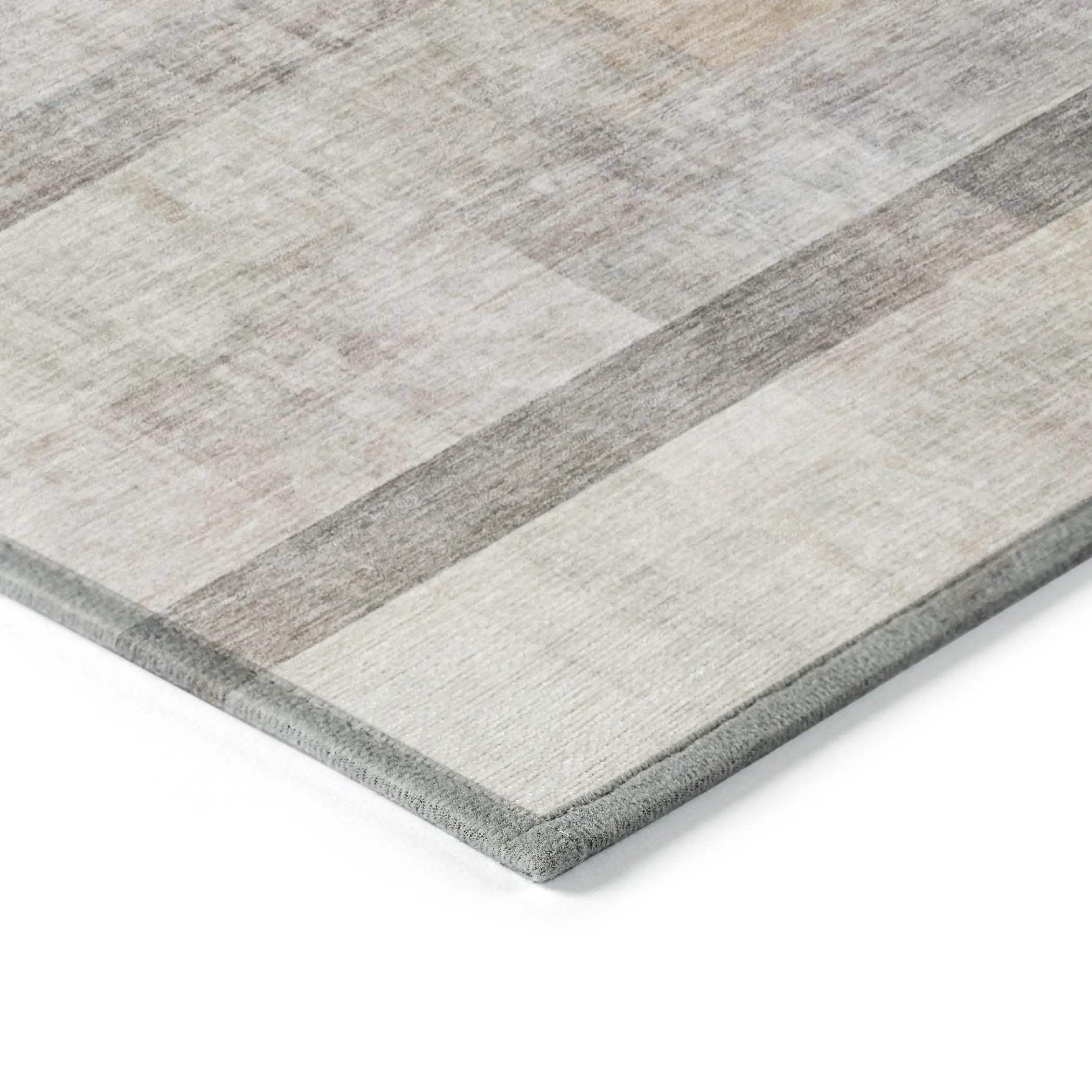 2' X 3' Brown Ombre Washable Non Skid Indoor Outdoor Area Rug - GreatEagleInc