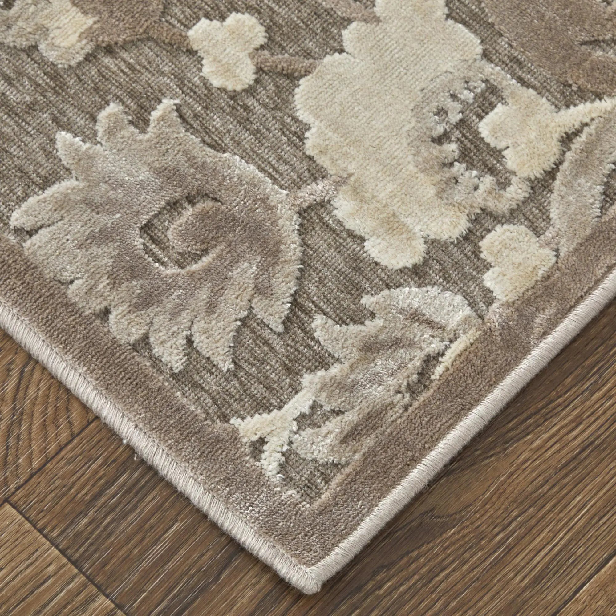 2' X 3' Gray And Black Floral Area Rug Homeroots Home Decor