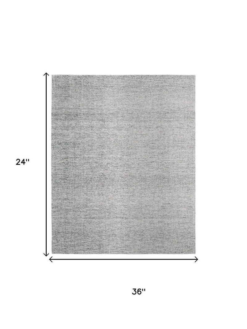 2' X 3' Gray And Black Wool Abstract Hand Tufted Area Rug Homeroots Home Decor