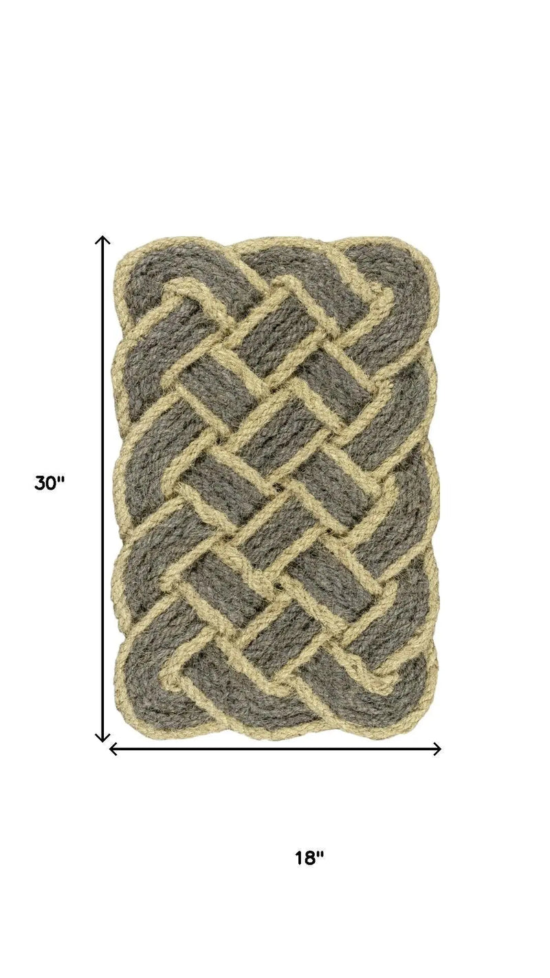 2' X 3' Gray And Light Yellow Geometric Handmade Indoor Outdoor Area Rug Homeroots Outdoor