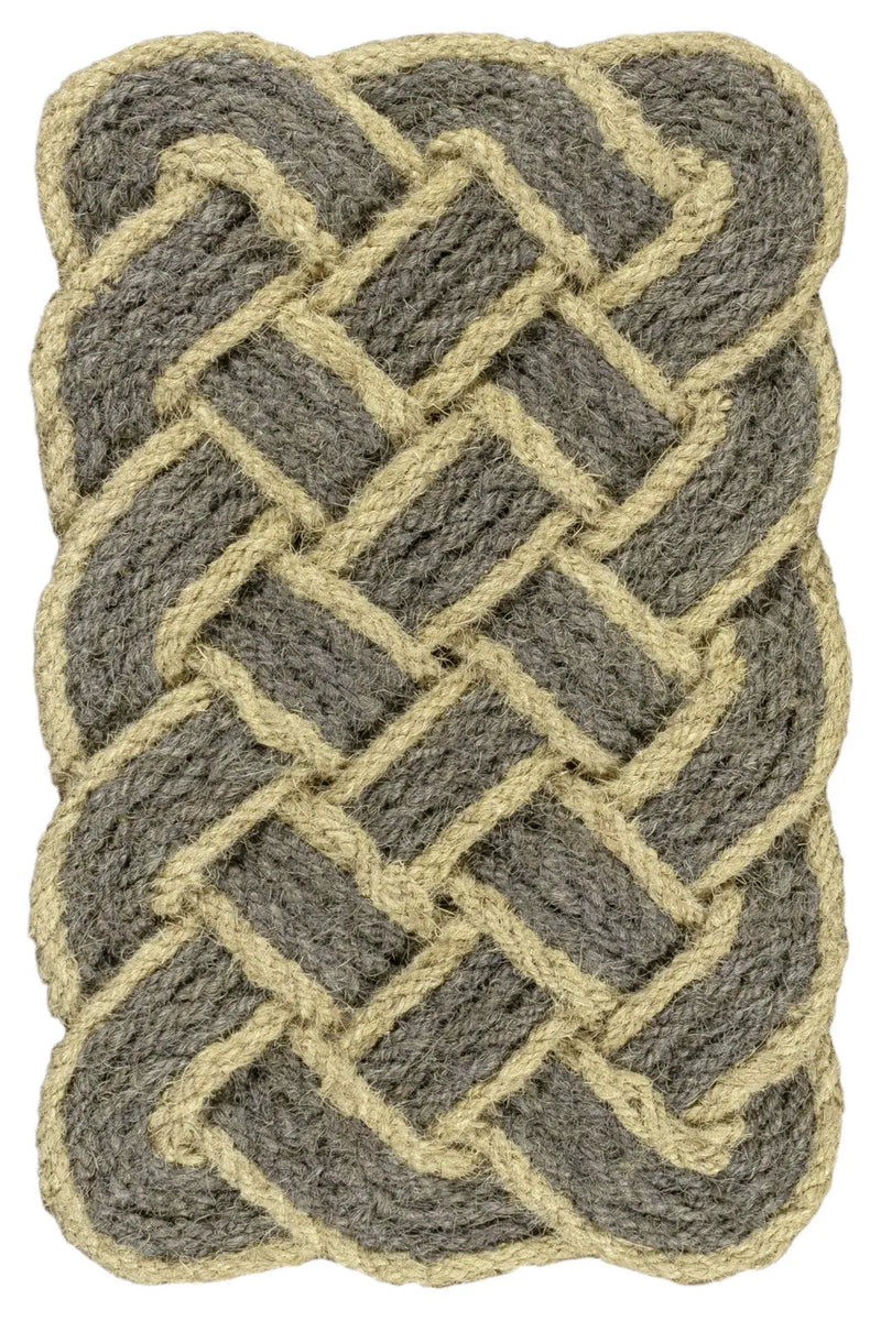 2' X 3' Gray And Light Yellow Geometric Handmade Indoor Outdoor Area Rug Homeroots Outdoor