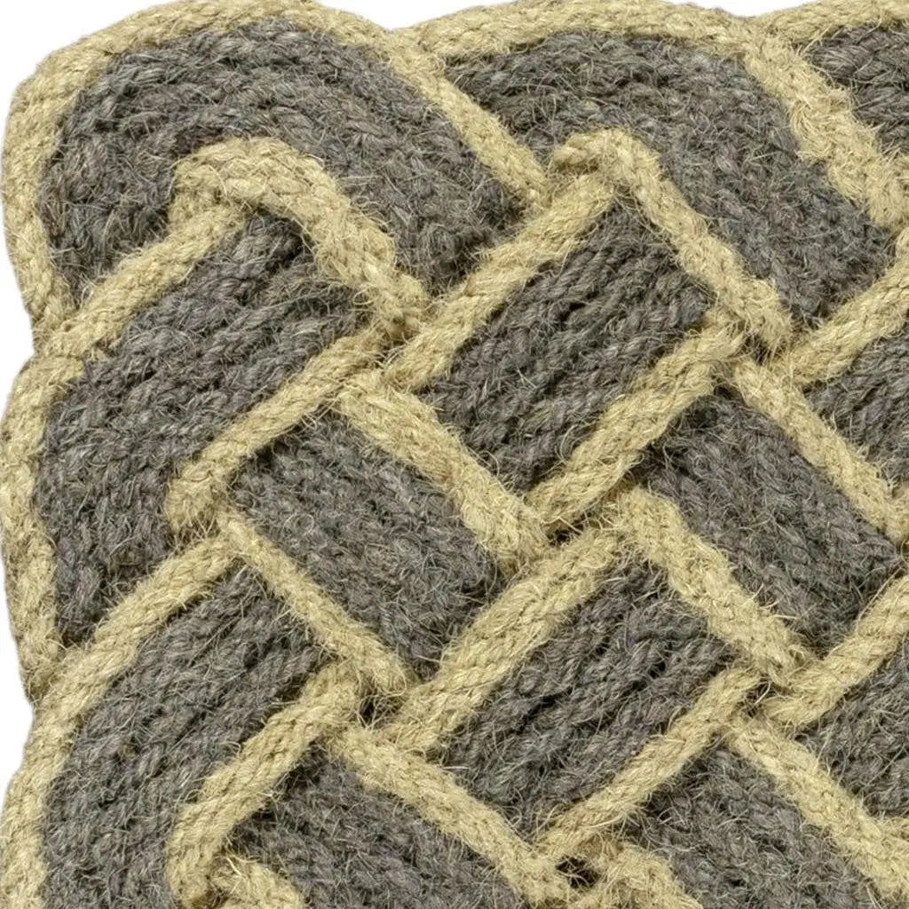 2' X 3' Gray And Light Yellow Geometric Handmade Indoor Outdoor Area Rug Homeroots Outdoor