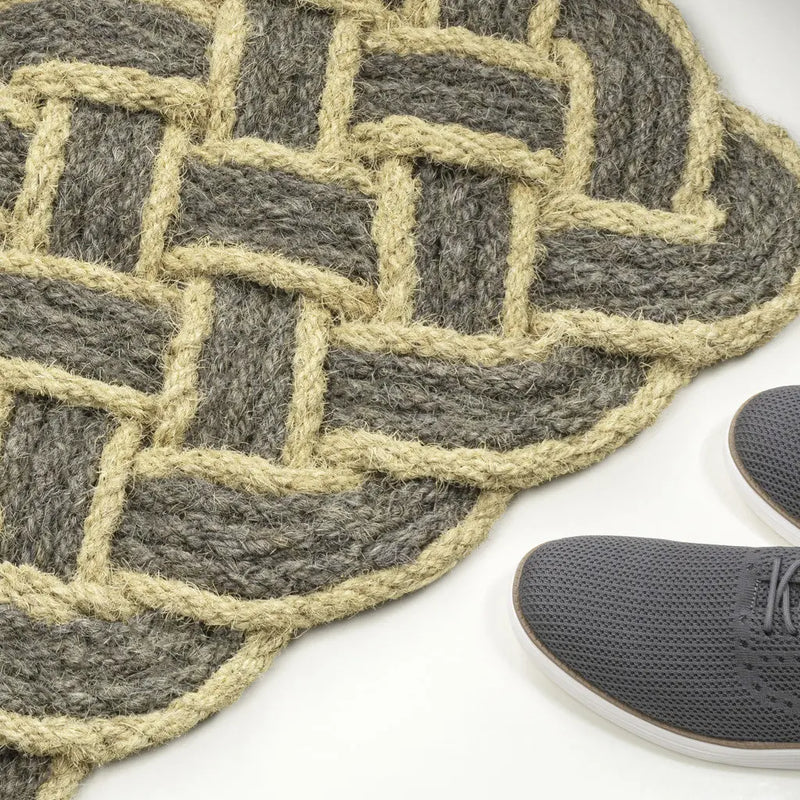 2' X 3' Gray And Light Yellow Geometric Handmade Indoor Outdoor Area Rug Homeroots Outdoor