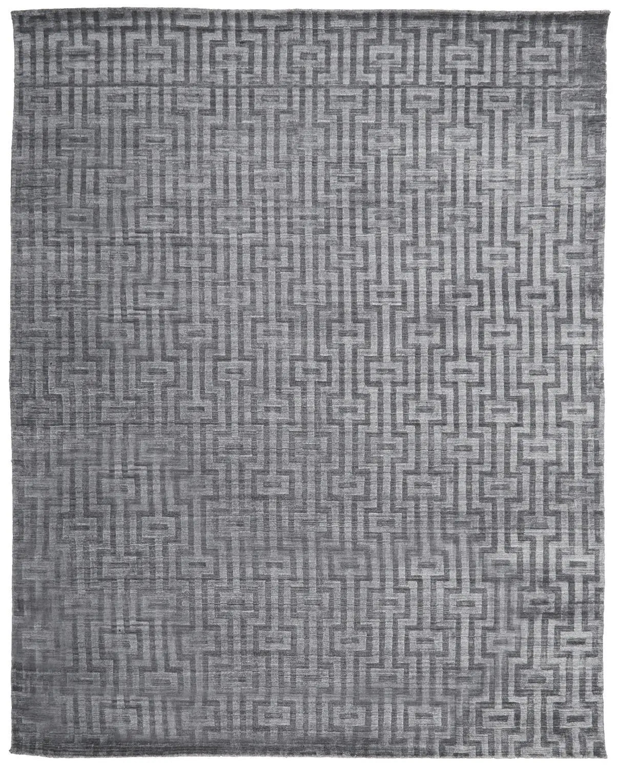 2' X 3' Gray And Silver Geometric Hand Woven Area Rug Homeroots Home Decor