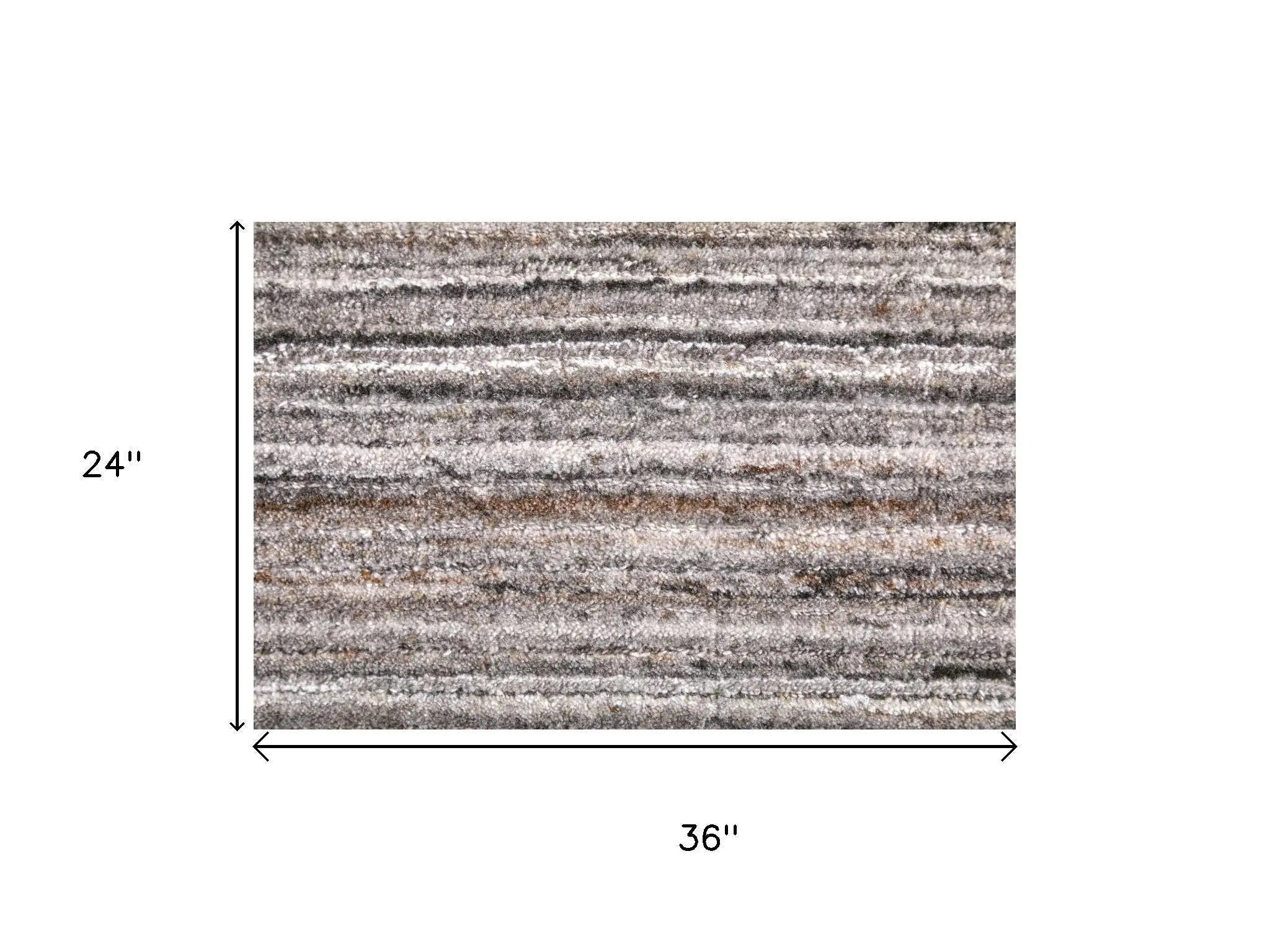 2' X 3' Gray Black And Brown Handmade Indoor Outdoor Area Rug Homeroots Outdoor