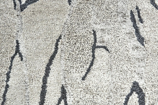 2' X 3' Gray Black And Silver Abstract Hand Tufted Area Rug Homeroots Home Decor