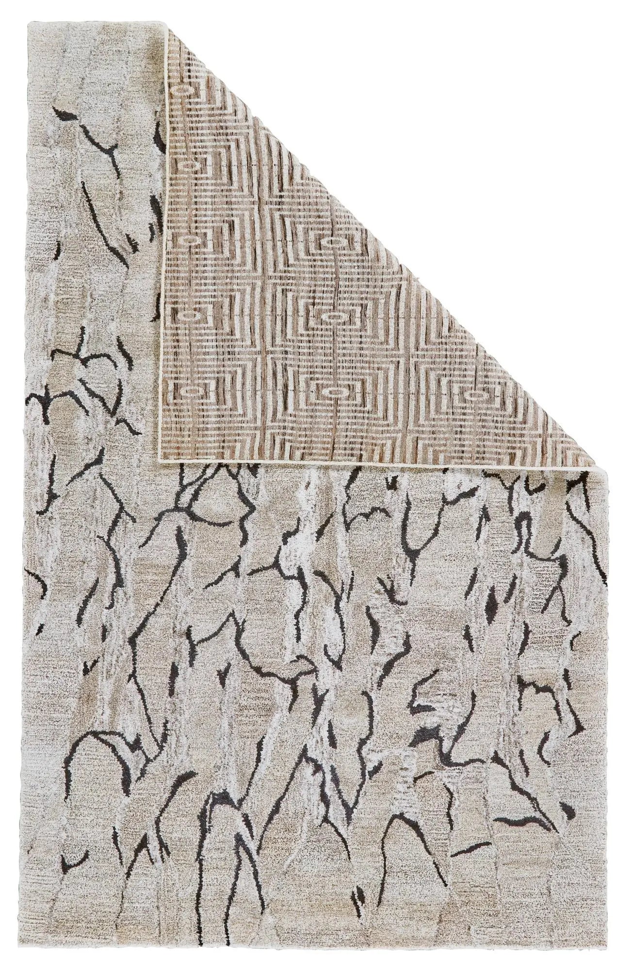 2' X 3' Gray Black And Silver Abstract Hand Tufted Area Rug Homeroots Home Decor