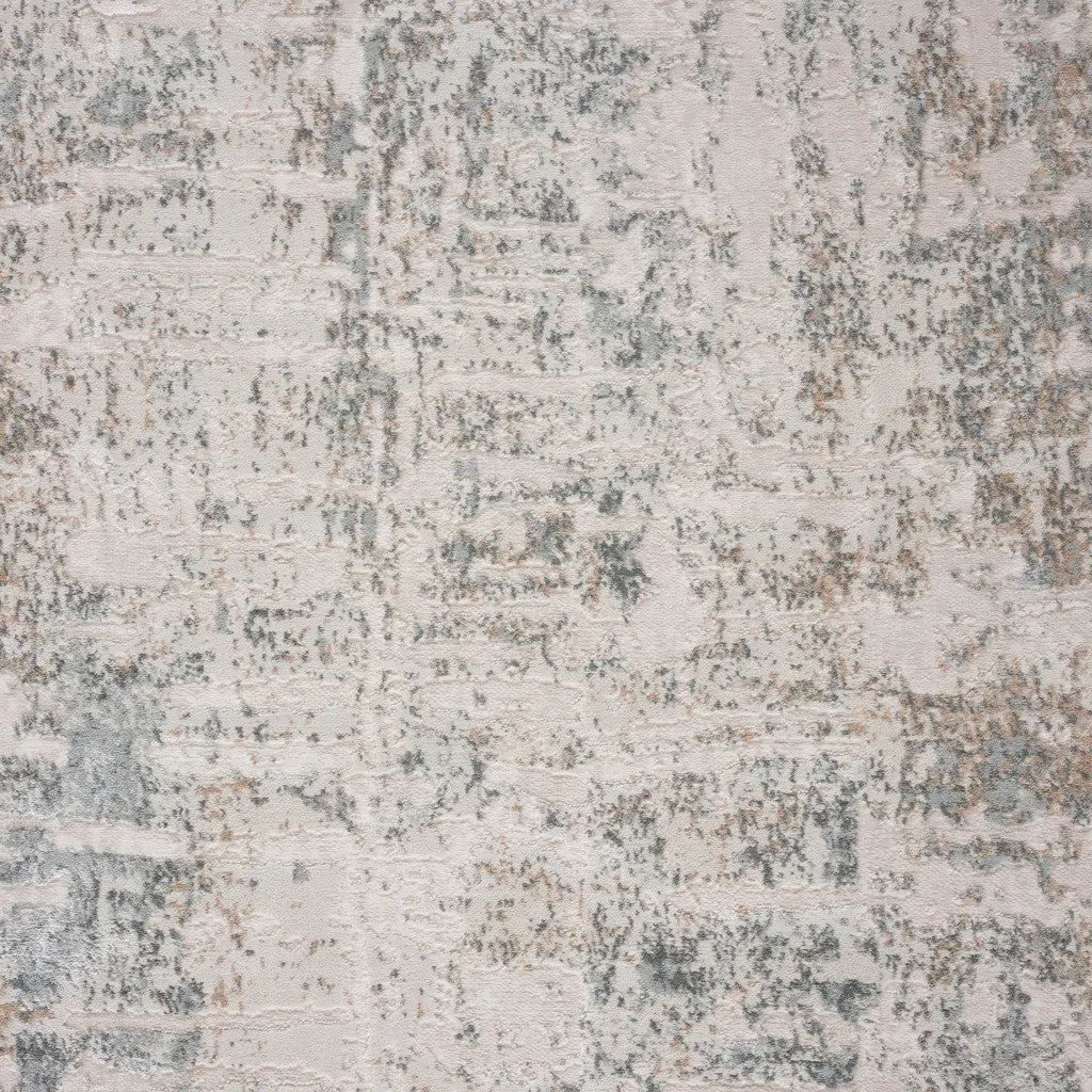 2' X 3' Gray Blue Taupe And Cream Abstract Distressed Stain Resistant Area Rug Homeroots Home Decor