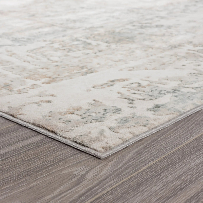 2' X 3' Gray Blue Taupe And Cream Abstract Distressed Stain Resistant Area Rug Homeroots Home Decor
