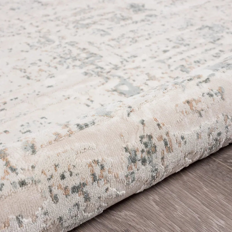 2' X 3' Gray Blue Taupe And Cream Abstract Distressed Stain Resistant Area Rug Homeroots Home Decor