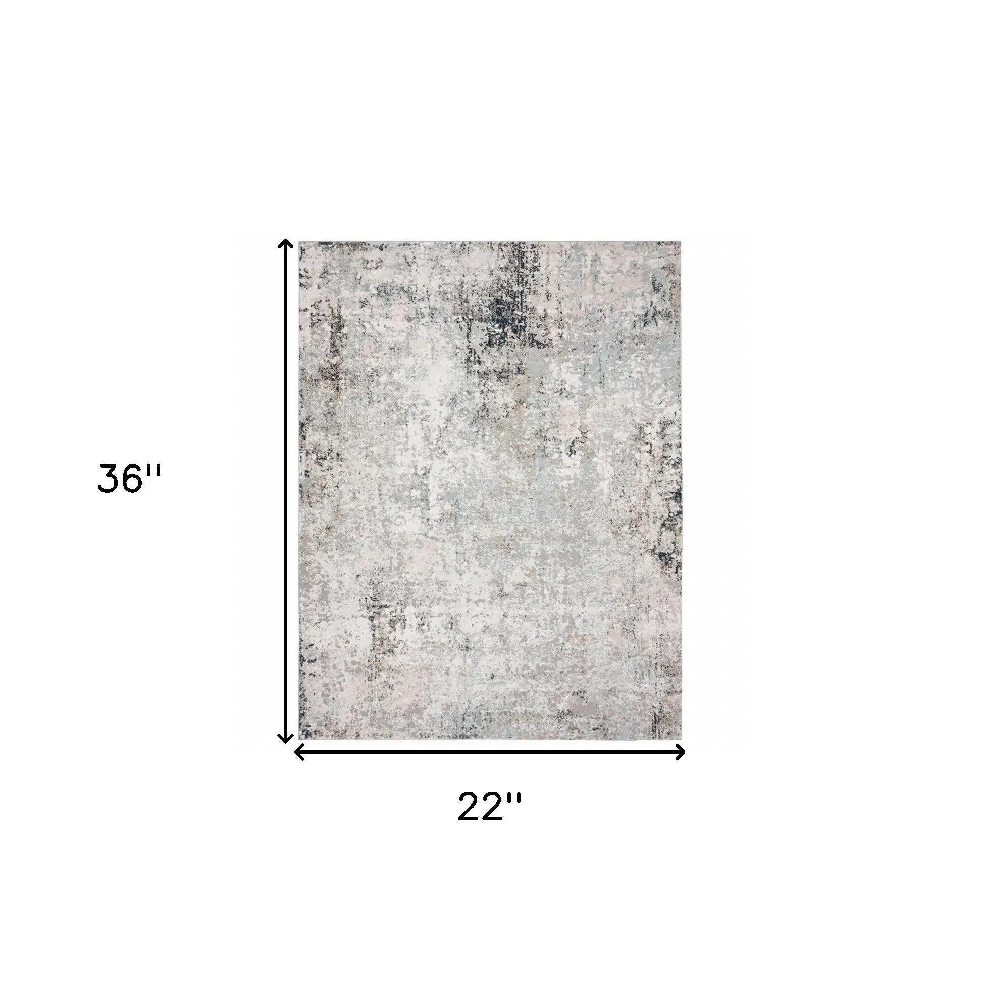 2' X 3' Gray Cream And Taupe Abstract Distressed Stain Resistant Area Rug Homeroots Home Decor