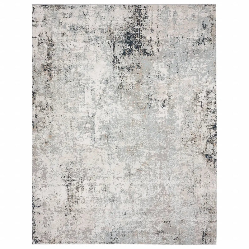 2' X 3' Gray Cream And Taupe Abstract Distressed Stain Resistant Area Rug Homeroots Home Decor