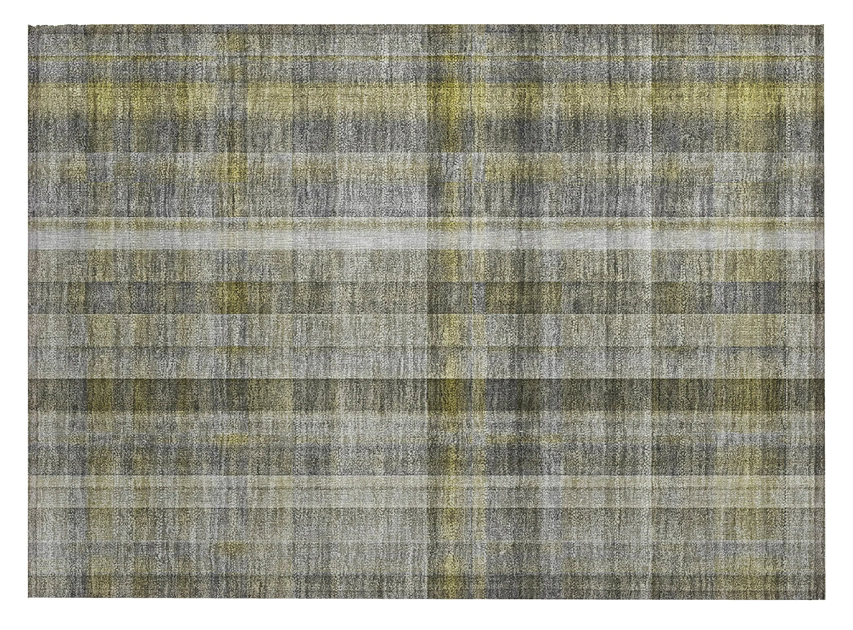 2' X 3' Gray Plaid Washable Non Skid Indoor Outdoor Area Rug Homeroots Outdoor