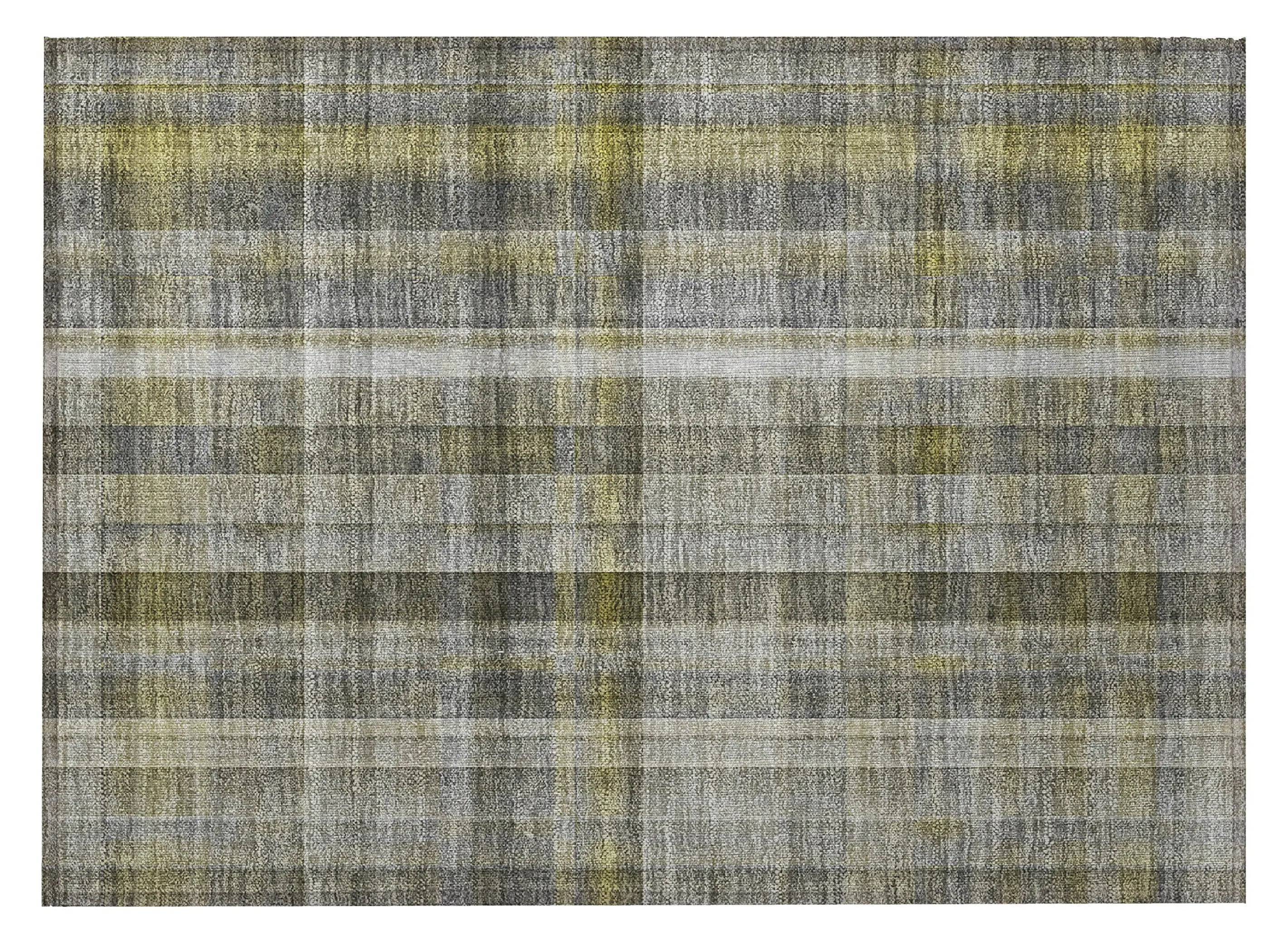 2' X 3' Gray Plaid Washable Non Skid Indoor Outdoor Area Rug Homeroots Outdoor