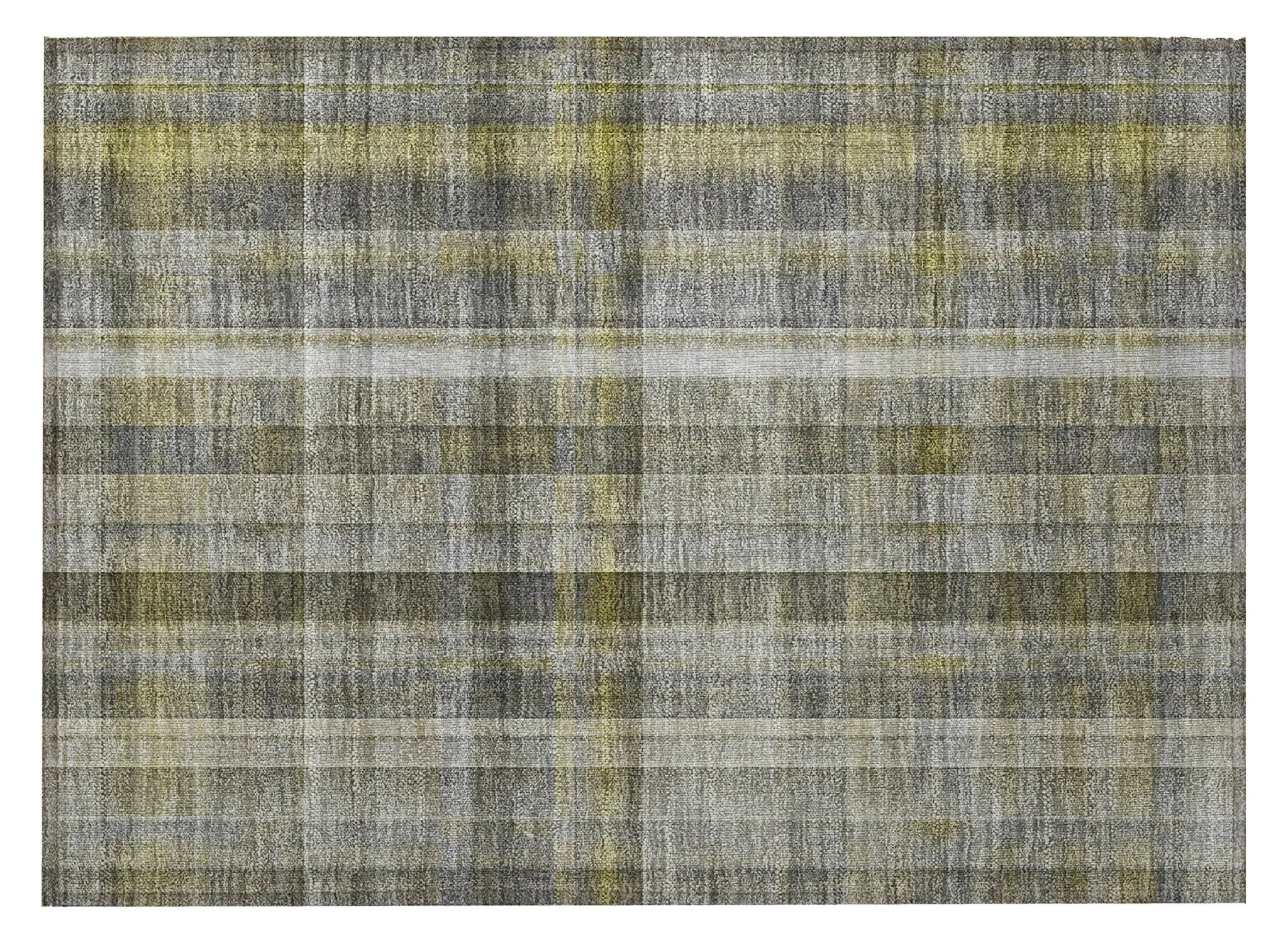 2' X 3' Gray Plaid Washable Non Skid Indoor Outdoor Area Rug Homeroots Outdoor