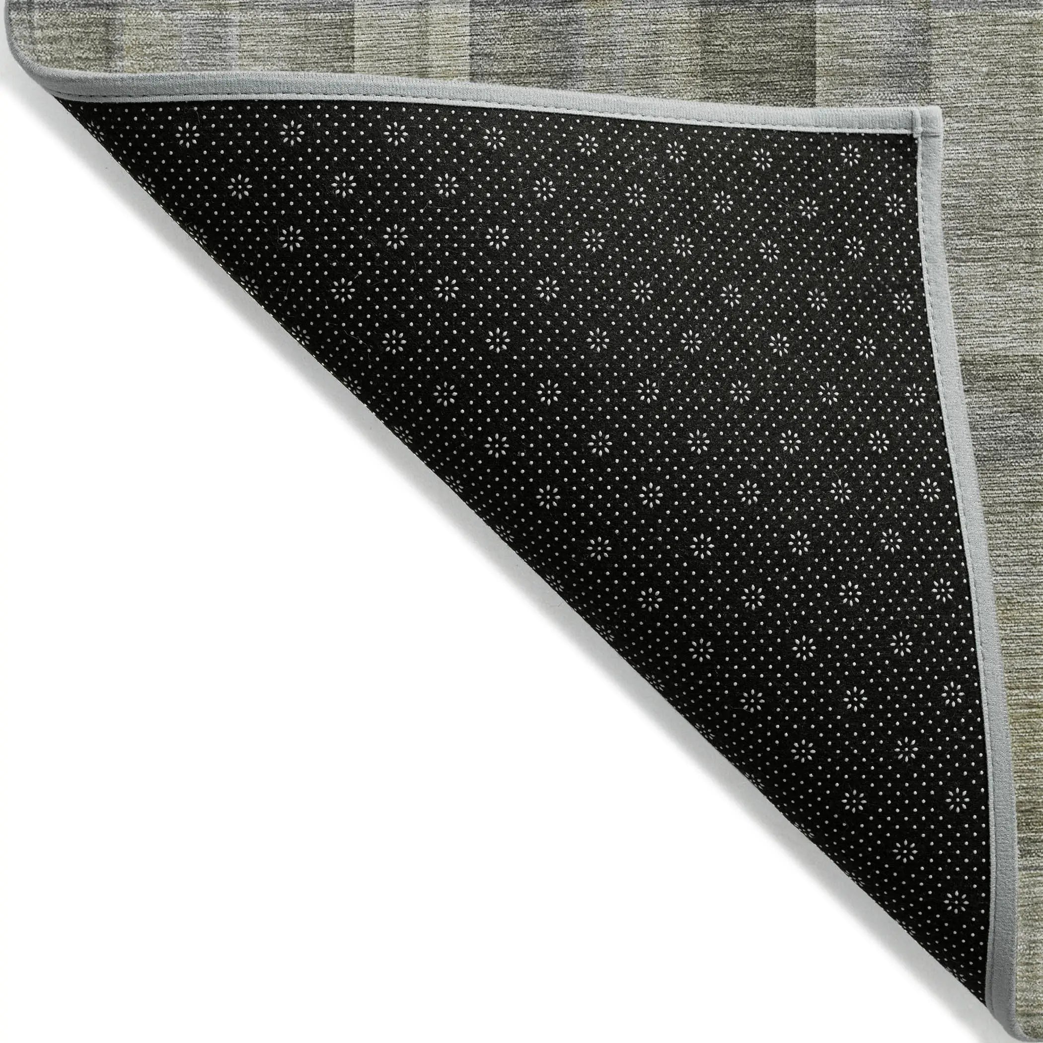 2' X 3' Gray Plaid Washable Non Skid Indoor Outdoor Area Rug Homeroots Outdoor
