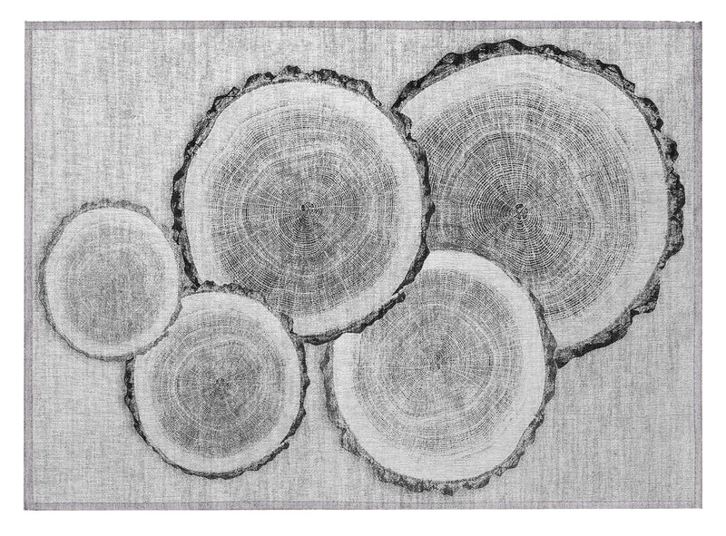 2' X 3' Gray and Black Faux Bois Washable Non Skid Indoor Outdoor Area Rug Homeroots Outdoor