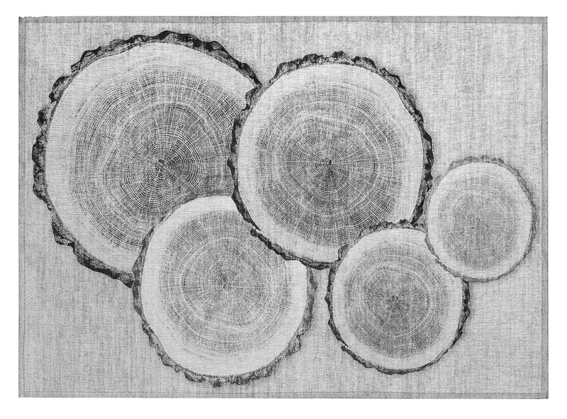 2' X 3' Gray and Black Faux Bois Washable Non Skid Indoor Outdoor Area Rug Homeroots Outdoor