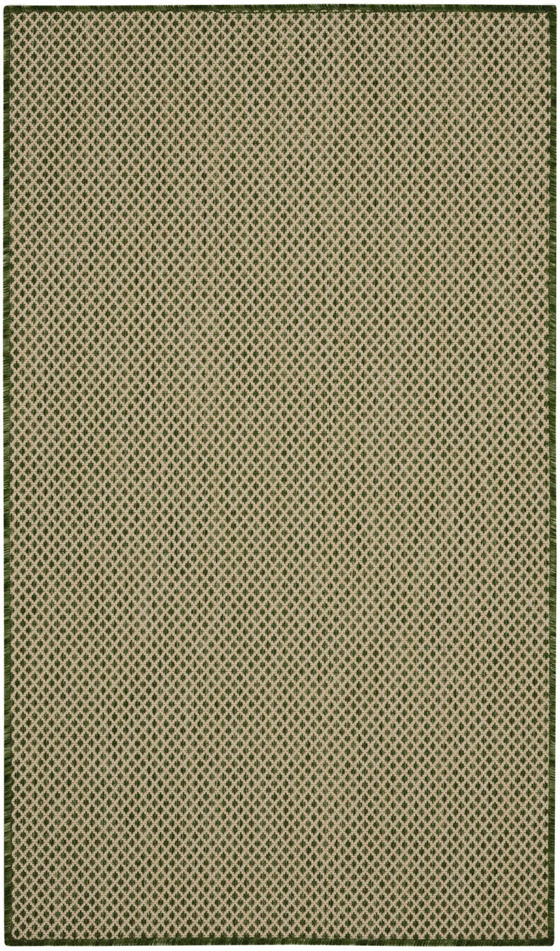 2' X 3' Green And Tan Geometric Indoor Outdoor Area Rug Homeroots Outdoor