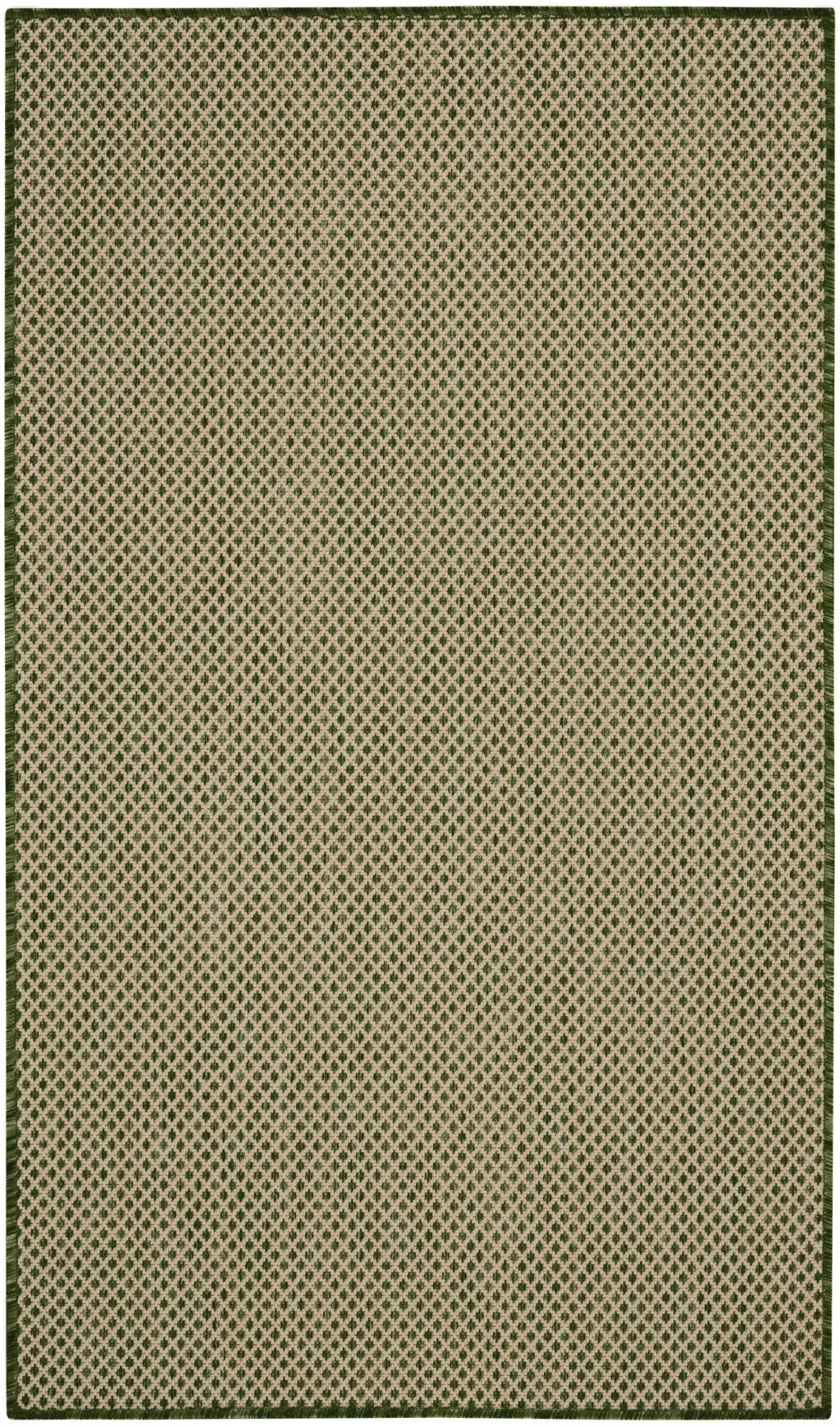 2' X 3' Green And Tan Geometric Indoor Outdoor Area Rug Homeroots Outdoor