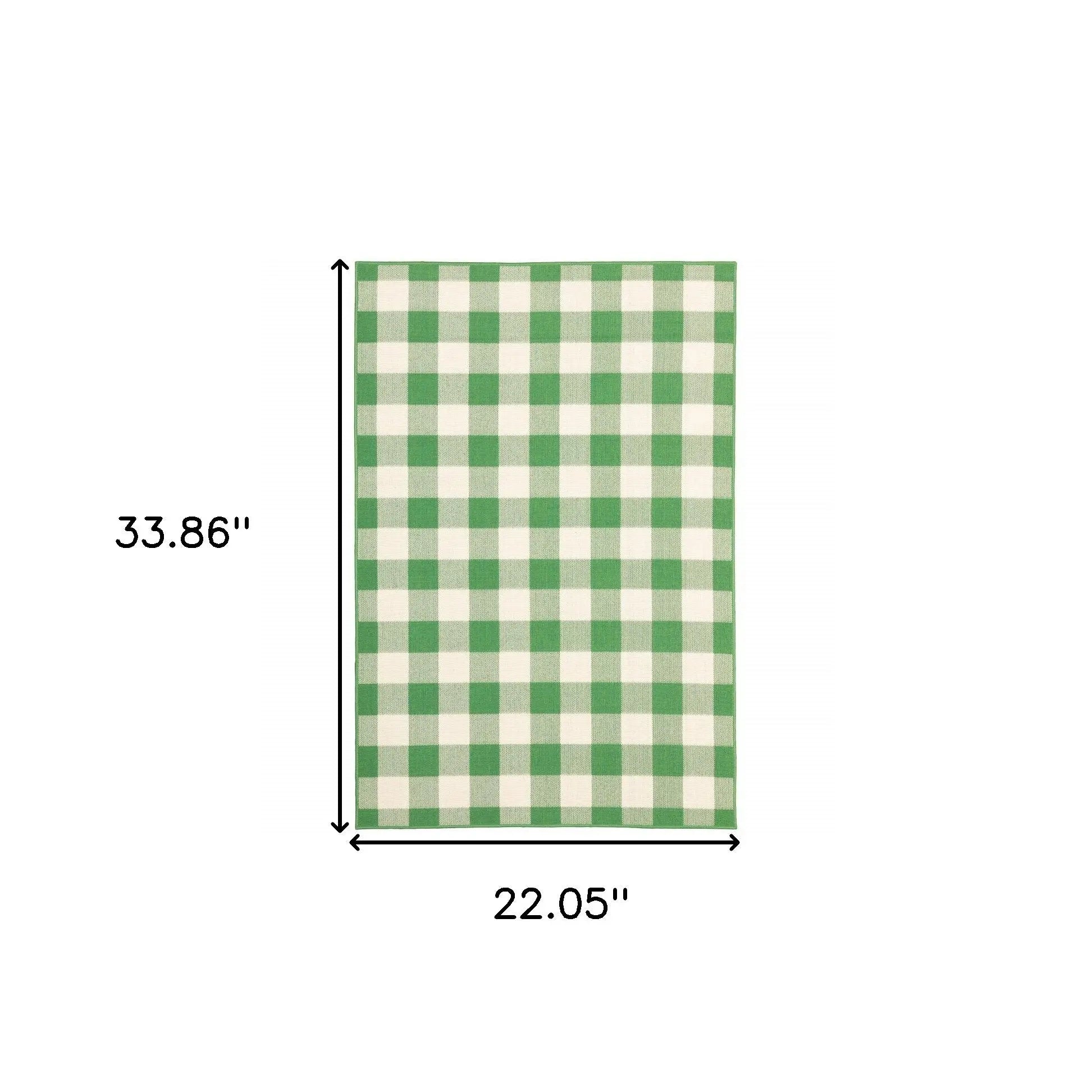 2' X 3' Green and Ivory Geometric Stain Resistant Indoor Outdoor Area Rug Homeroots Outdoor