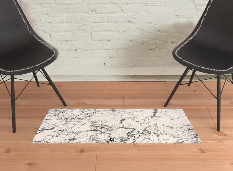 2' X 3' Ivory Abstract Area Rug Homeroots Home Decor